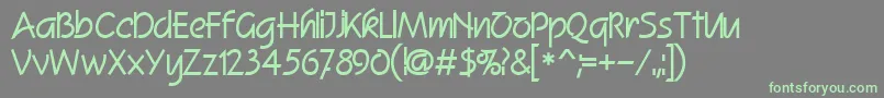 SquireitcBold-fontti – vihreät fontit harmaalla taustalla