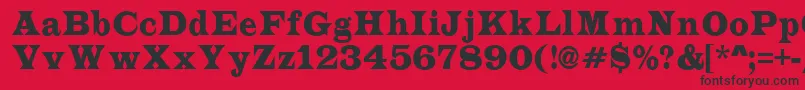 ALatinonr Font – Black Fonts on Red Background
