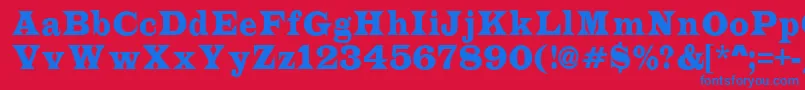 ALatinonr Font – Blue Fonts on Red Background