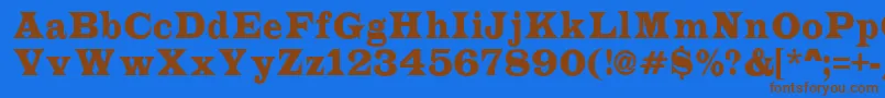 ALatinonr Font – Brown Fonts on Blue Background