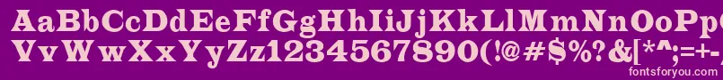 ALatinonr Font – Pink Fonts on Purple Background