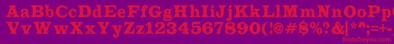 ALatinonr Font – Red Fonts on Purple Background