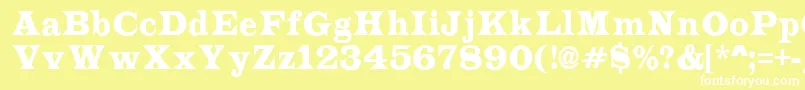 ALatinonr Font – White Fonts on Yellow Background