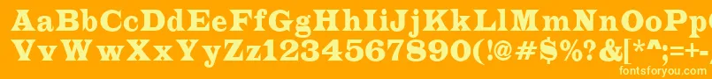 ALatinonr Font – Yellow Fonts on Orange Background