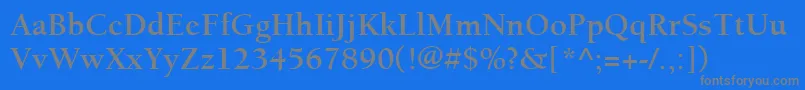 Saiba mais sobre a fonte ItcBerkeleyOldstyleLtBold Fonte ItcBerkeleyOldstyleLtBold – fontes cinzas em um fundo azul
