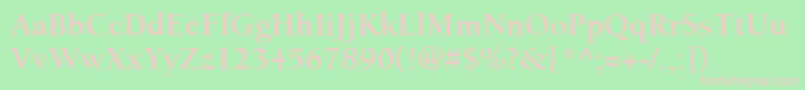 ItcBerkeleyOldstyleLtBold Font – Pink Fonts on Green Background