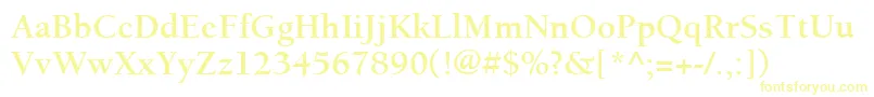 ItcBerkeleyOldstyleLtBold Font – Yellow Fonts on White Background