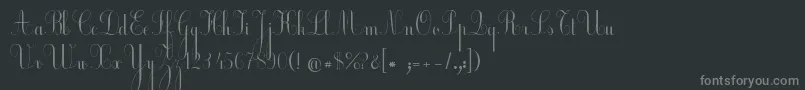 フォントEcolier – 黒い背景に灰色の文字