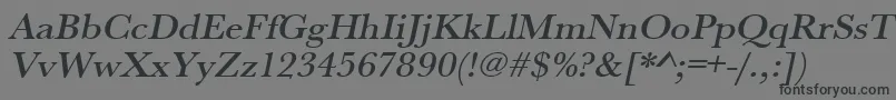 UrwbaskertmedwidOblique Font – Black Fonts on Gray Background