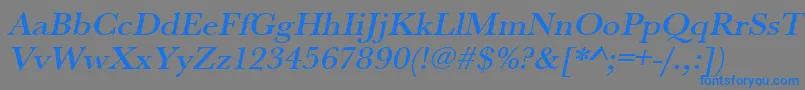 UrwbaskertmedwidOblique Font – Blue Fonts on Gray Background