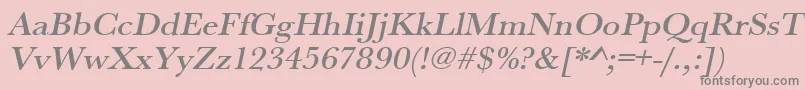 UrwbaskertmedwidOblique Font – Gray Fonts on Pink Background
