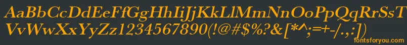 UrwbaskertmedwidOblique Font – Orange Fonts on Black Background