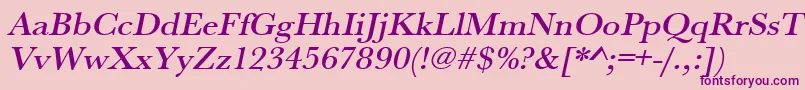 UrwbaskertmedwidOblique Font – Purple Fonts on Pink Background