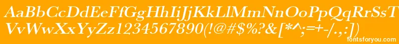 UrwbaskertmedwidOblique Font – White Fonts on Orange Background