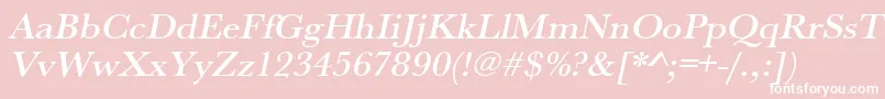 UrwbaskertmedwidOblique Font – White Fonts on Pink Background