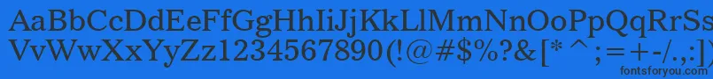 Шрифт ImperialBt – чёрные шрифты на синем фоне