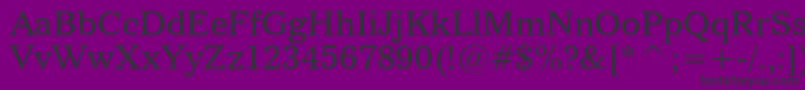 ImperialBt-fontti – mustat fontit violetilla taustalla