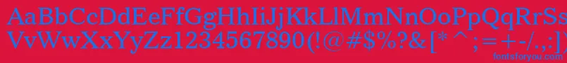 ImperialBt Font – Blue Fonts on Red Background