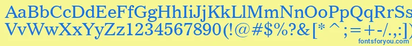 ImperialBt Font – Blue Fonts on Yellow Background
