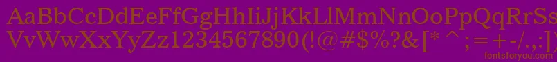 ImperialBt Font – Brown Fonts on Purple Background