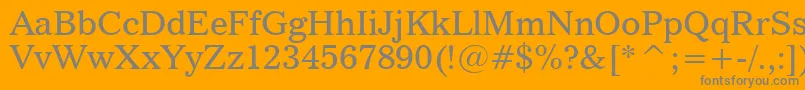 ImperialBt Font – Gray Fonts on Orange Background