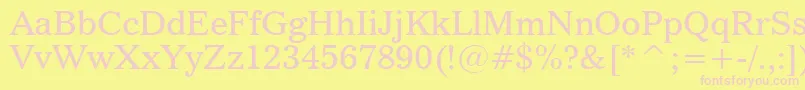 ImperialBt Font – Pink Fonts on Yellow Background