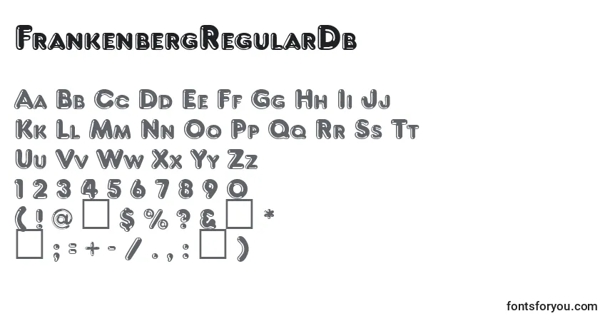 Fuente FrankenbergRegularDb - alfabeto, números, caracteres especiales