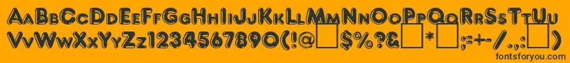 FrankenbergRegularDb Font – Black Fonts on Orange Background