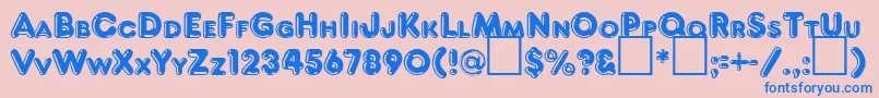 FrankenbergRegularDb Font – Blue Fonts on Pink Background