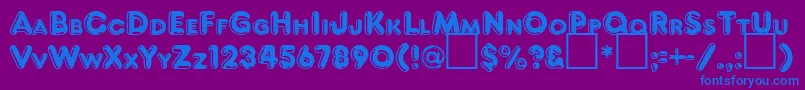 FrankenbergRegularDb Font – Blue Fonts on Purple Background