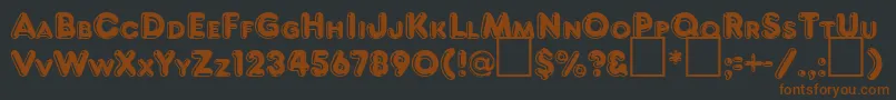 FrankenbergRegularDb Font – Brown Fonts on Black Background