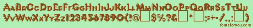 FrankenbergRegularDb Font – Brown Fonts on Green Background