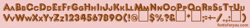 FrankenbergRegularDb Font – Brown Fonts on Pink Background