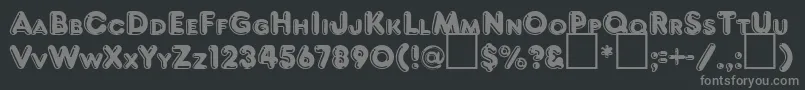 FrankenbergRegularDb Font – Gray Fonts on Black Background