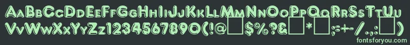 FrankenbergRegularDb Font – Green Fonts on Black Background