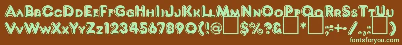 FrankenbergRegularDb Font – Green Fonts on Brown Background