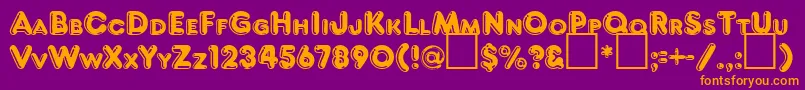 FrankenbergRegularDb Font – Orange Fonts on Purple Background