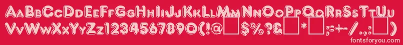 FrankenbergRegularDb Font – Pink Fonts on Red Background