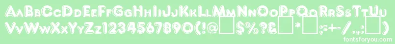 FrankenbergRegularDb Font – White Fonts on Green Background