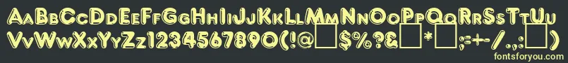 FrankenbergRegularDb Font – Yellow Fonts on Black Background