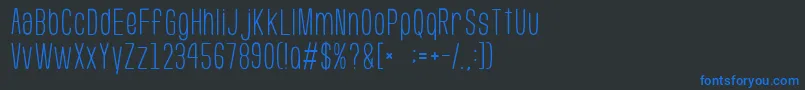 GomariceUsuaziHosomozi Font – Blue Fonts on Black Background