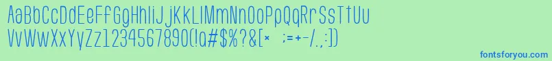 GomariceUsuaziHosomozi Font – Blue Fonts on Green Background