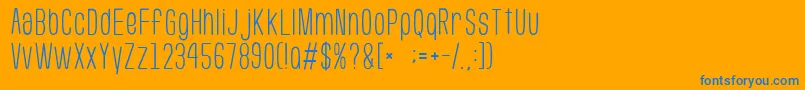 GomariceUsuaziHosomozi Font – Blue Fonts on Orange Background