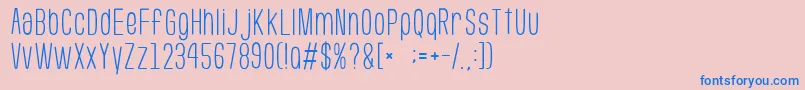 GomariceUsuaziHosomozi Font – Blue Fonts on Pink Background