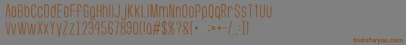 GomariceUsuaziHosomozi Font – Brown Fonts on Gray Background