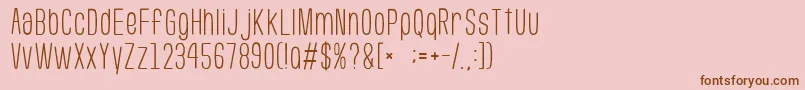 GomariceUsuaziHosomozi Font – Brown Fonts on Pink Background