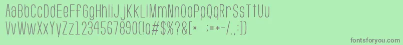 GomariceUsuaziHosomozi Font – Gray Fonts on Green Background