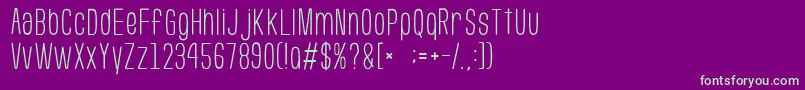 GomariceUsuaziHosomozi Font – Green Fonts on Purple Background