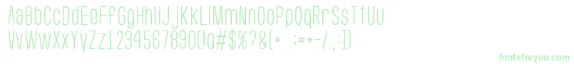 GomariceUsuaziHosomozi Font – Green Fonts on White Background