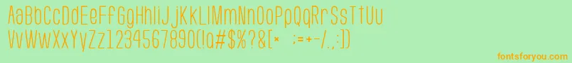 GomariceUsuaziHosomozi Font – Orange Fonts on Green Background